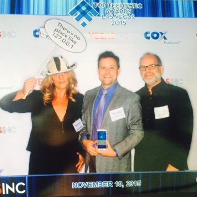 Elev8 Consulting Group Celebrating with Client Nominees at Las Vegas Top Tech Exec Awards
