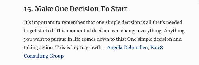 Elev8 Consulting Group CEO Angela Delmedico Featured In Forbes: 18 Compelling Lessons Learned From Pursuing Entrepreneurship